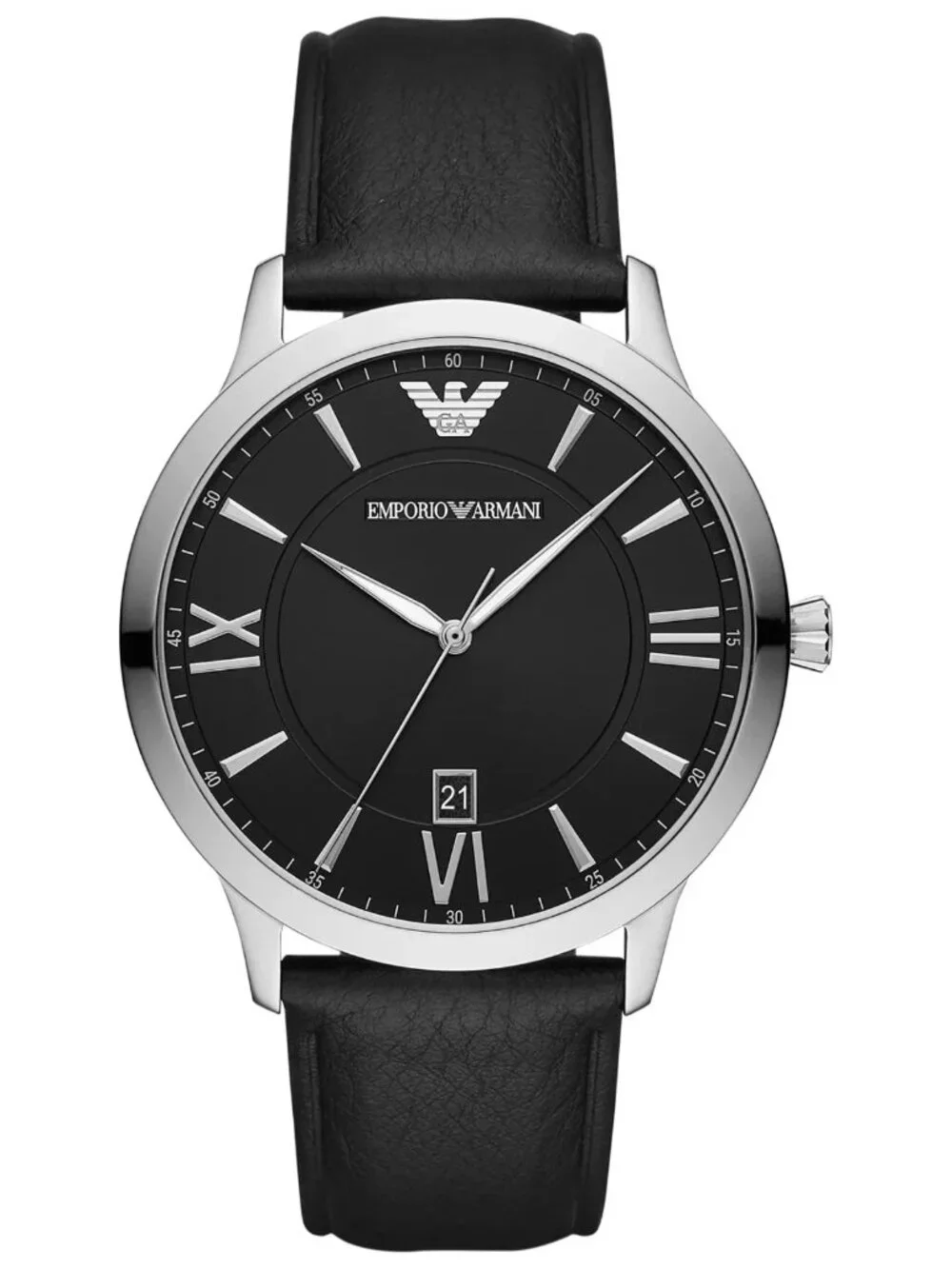 Emporio Armani AR11210 Men's Black Leather Watch 42mm